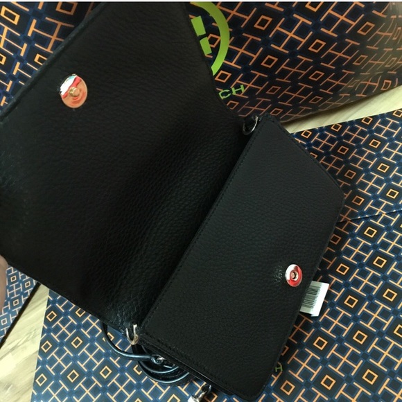 👜Tory Burch crossbody👜clutch/bombe t small/black - Picture 8 of 8
